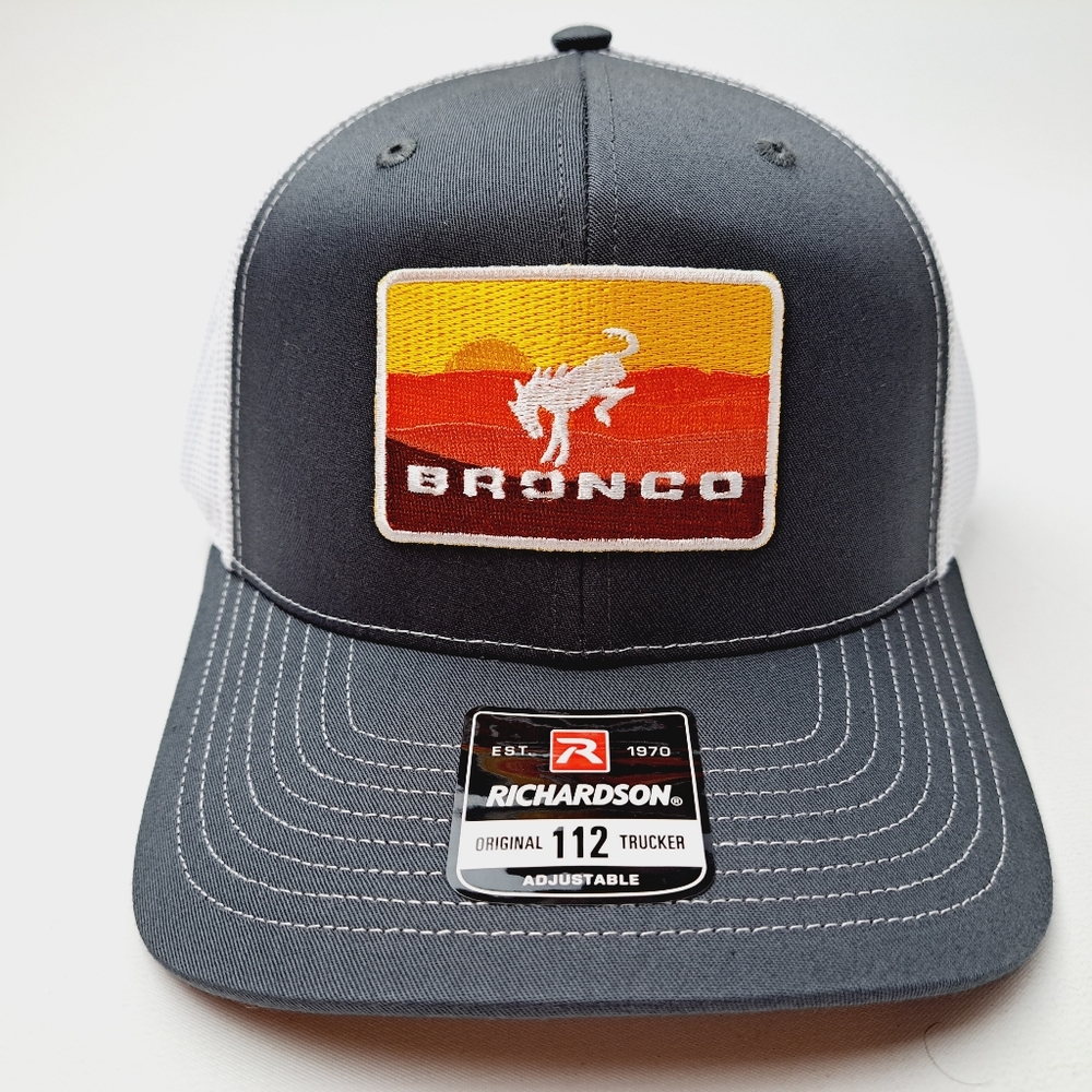 Bronco Embroidered Patch Trucker Richardson 112  Baseball Cap Hat Me…